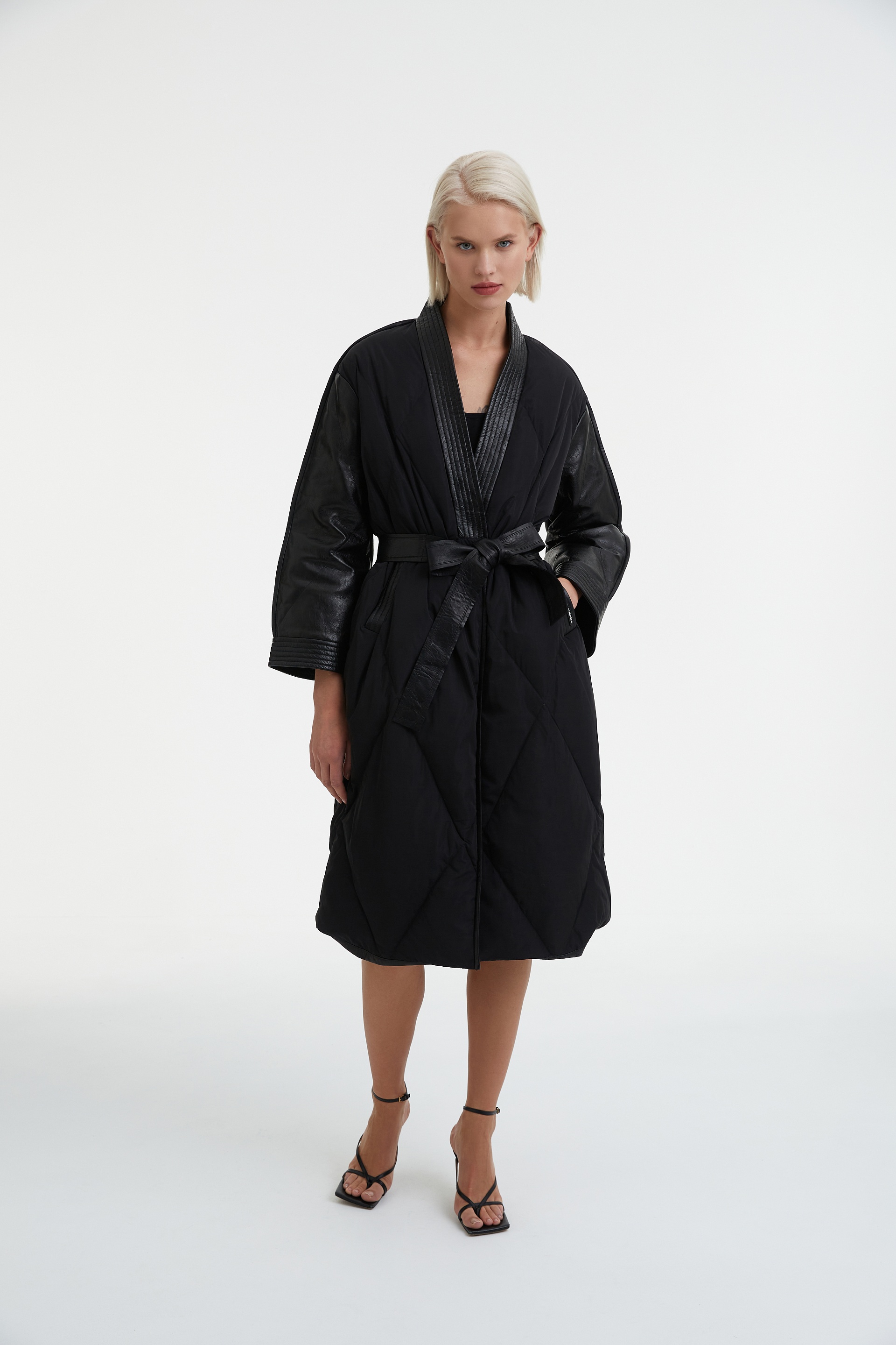 Плащ с поясом Черника, фото 4