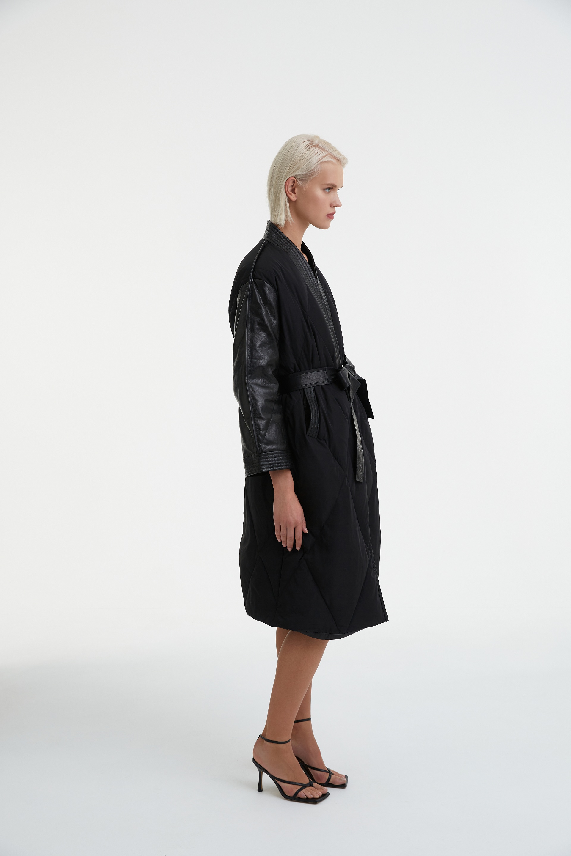 Плащ с поясом Черника, фото 5